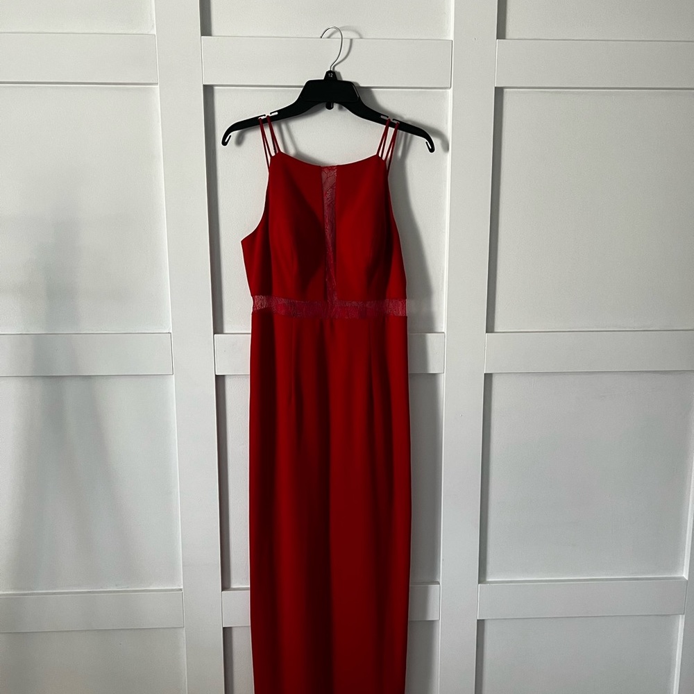Red Prom Dress Size 6 Small Amount of Lace
